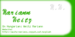 mariann weitz business card